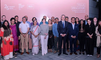 Inauguration de la Villa Swagatam en présence de Madame Catherine Colonna , Ministre de l'Europe et des Affaires étrangères. 