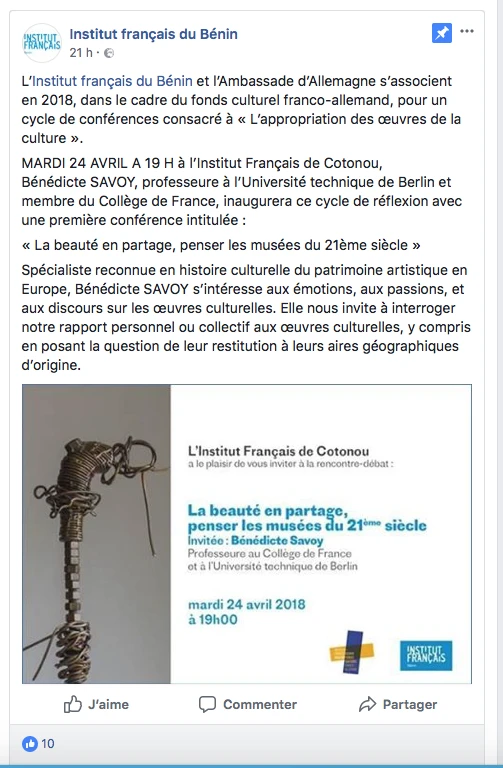 Publication sur les réseaux sociaux
