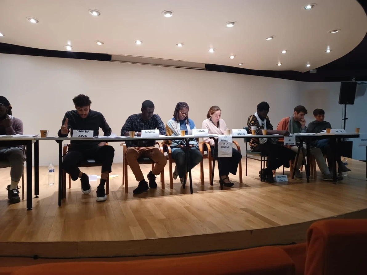 2. Lecture des "Hommes de la rumeur" de Abou Gueye, mercredi 29 septembre 2021, à l'auditorium de la Cité internationale des arts, Paris © DR