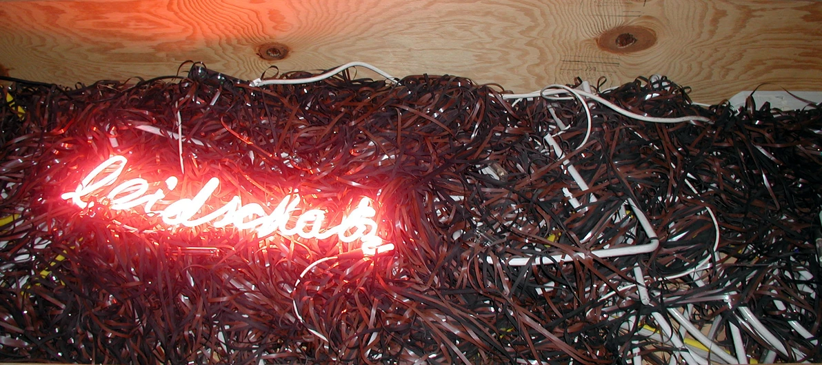 Exposition Sarkis au muse?e du Louvre, "Leidschatz" ("La caisse"), 1992