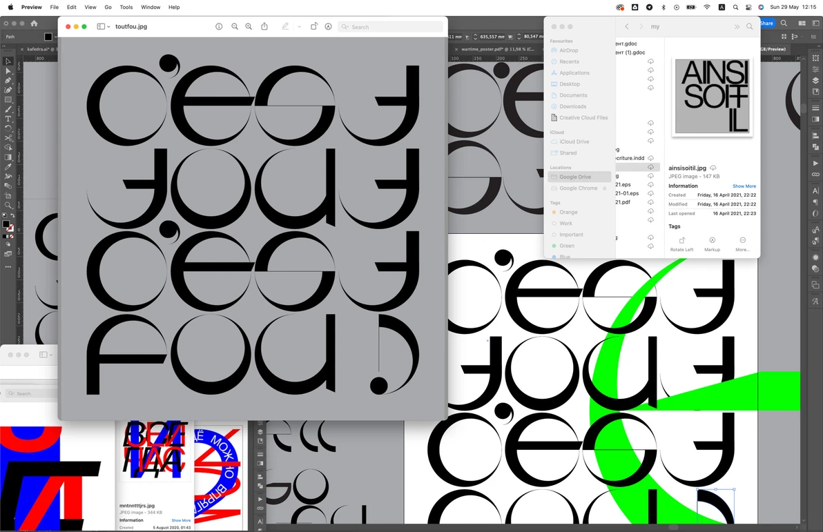 Recherches typographiques, 2020
