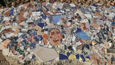 Mosaïque réalisée lors de l’atelier « Learning From » à Kliptown ; Soweto, Afrique du Sud – 2014