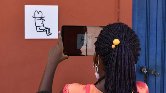 Présentation de Mr Chip, création en réalité augmentée, Institut fran?ais du Togo