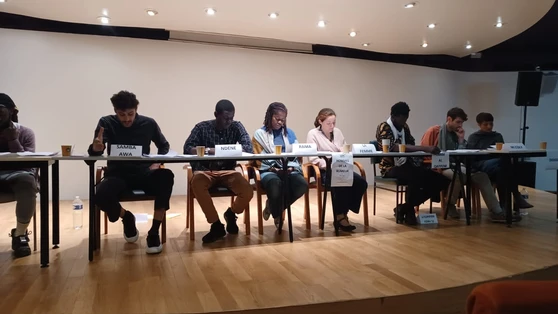 2. Lecture des "Hommes de la rumeur" de Abou Gueye, mercredi 29 septembre 2021, à l'auditorium de la Cité internationale des arts, Paris © DR